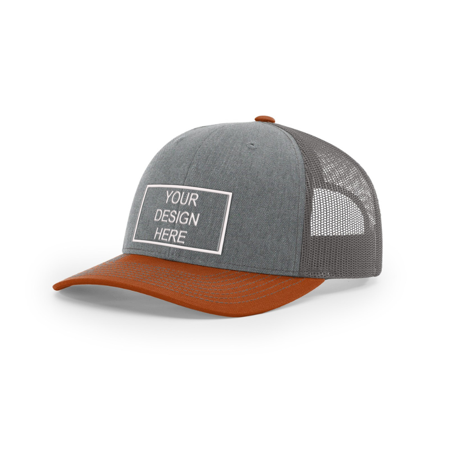 Tri-Color: Heather Grey/Charcoal/Dark Orange