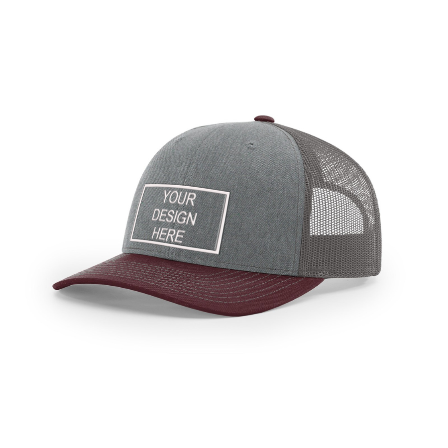 Tri-Color: Heather Grey/Charcoal/Maroon