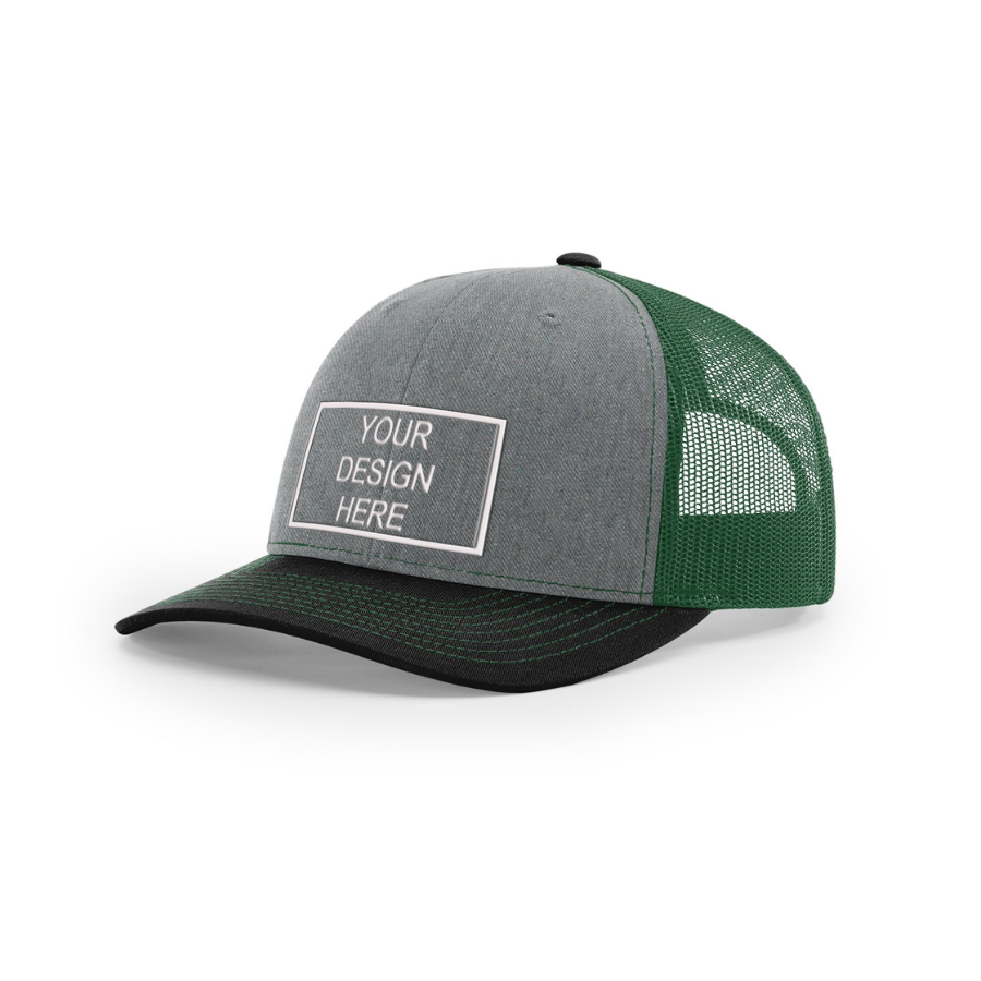 Tri-Color: Heather Grey/Dark Green/Black