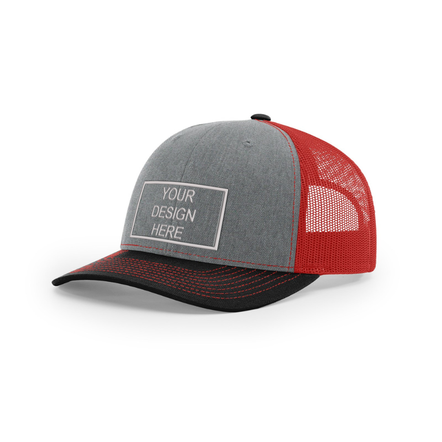 Tri-Color: Heather Grey/Red/Black